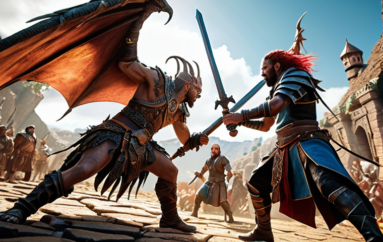 **

Epic fantasy battle scene in Linage M, focus on teamwork and cooperation: Diverse characters fighting a powerful boss together, showcasing unity and strategic coordination in a vibrant, magical environment.

**